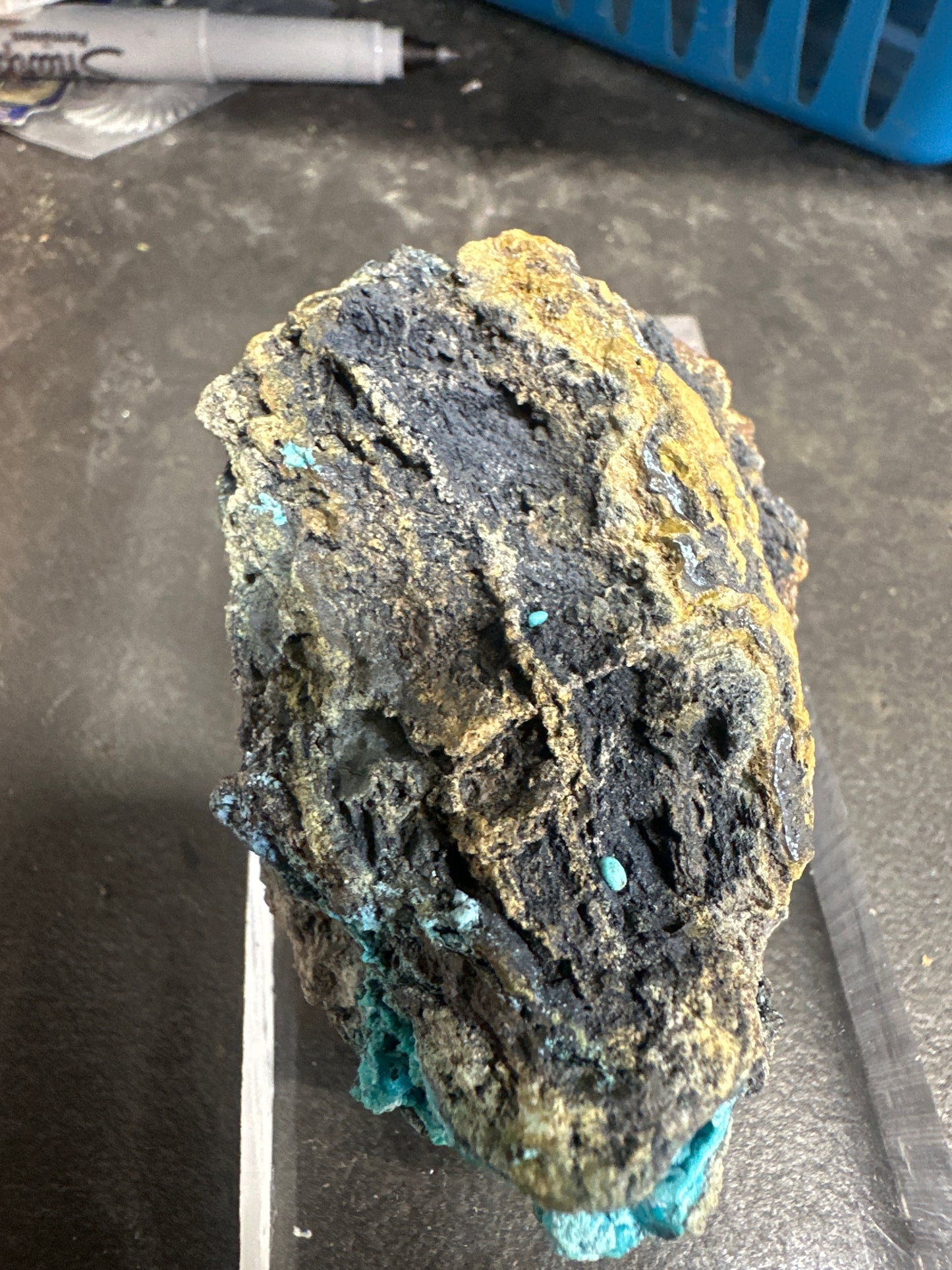 Rare AA Grade Tentadura Mine Quarts Covered in amazing Malachi Chrysacola Limonite And Tenorite